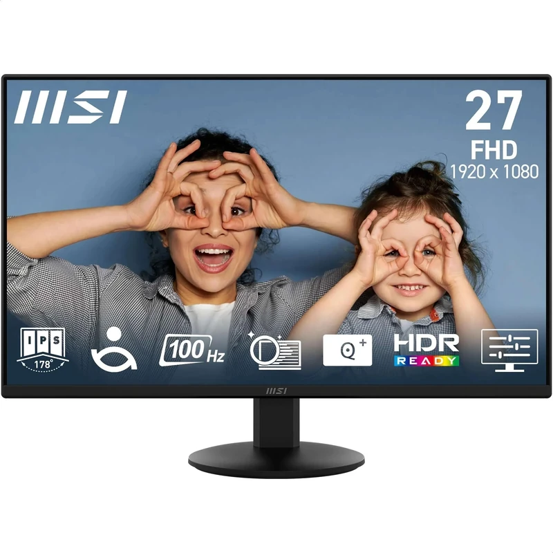 MSI PRO MP272L 27-Inch FHD Office Monitor - 1920 x 1080 IPS Panel, 4-Sided Frameless, 100 Hz Refresh Rate, Eye-Friendly Screen, Tilt-Adjustable - HDMI 1.4b, DP (1.2a)