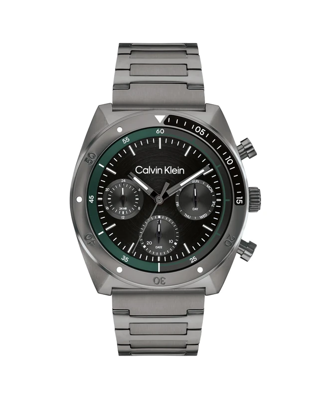 Calvin Klein Analogue Multifunction Quartz Watch for Men CK Flex Collection with Gunmetal Stainless Steel Bracelet - 25200466 - Image 1