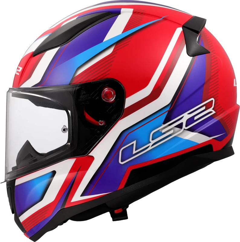 LS2 Motorcycle Helmet. Rapid II Full Face Crash Helmet. ECE 22.06 Homologation. FLITZ WHITE BLUE RED. XXL