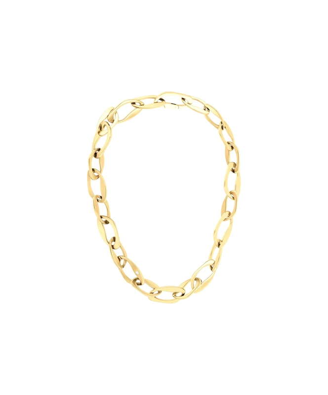 Calvin Klein Women's HARMONIOUS CONNECTION Collection Chain Necklace in Yellow Gold Embellished with Crystals - 35000682