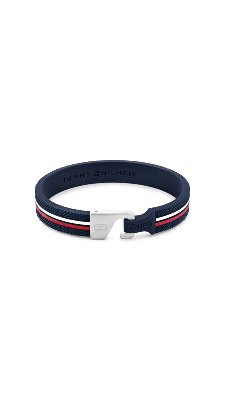 Tommy Hilfiger Jewelry Men's Silicone Bracelet Blue - 2790606