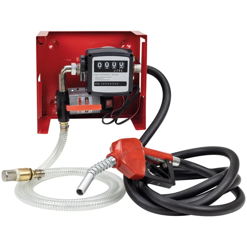 SIP Diesel Fuel Transfer Pump with Fuel Meter, 12V 160W 40L/min Max Flow Rate, Self-Priming Pump