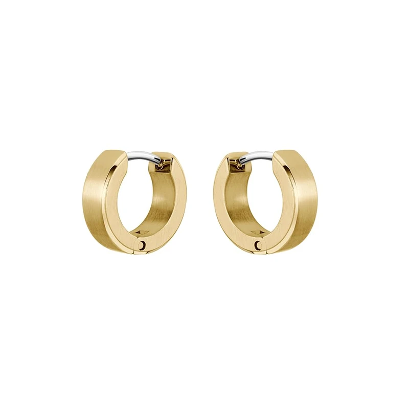 BOSS Jewelry Men's ODELL Collection Hoop Earrings in Yellow Gold - 1580655 - Image 1