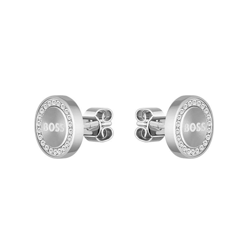 BOSS Jewelry Women's IONA Collection Stud Earrings in Stainless Steel Embellished with Crystals - 1580558