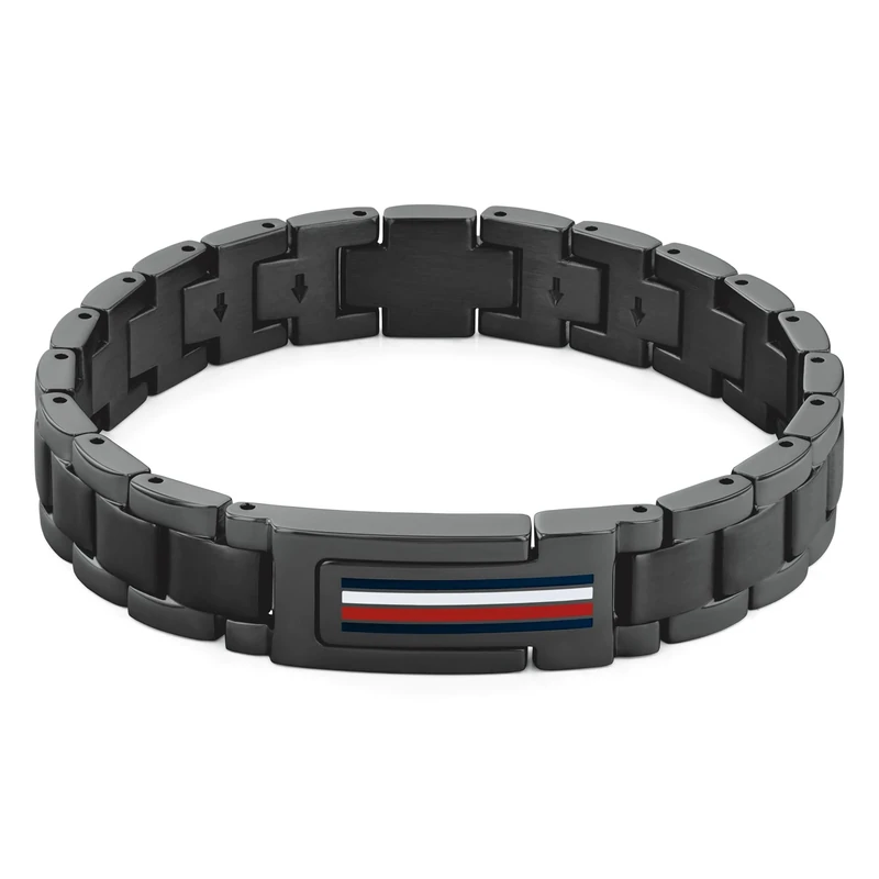 Tommy Hilfiger Jewelry Men's Link Bracelet with Black Ion Plating (IP) - 2790597