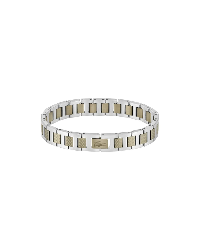 Lacoste Men's METROPOLE Collection Link Bracelet Embellished with petit piqué pattern