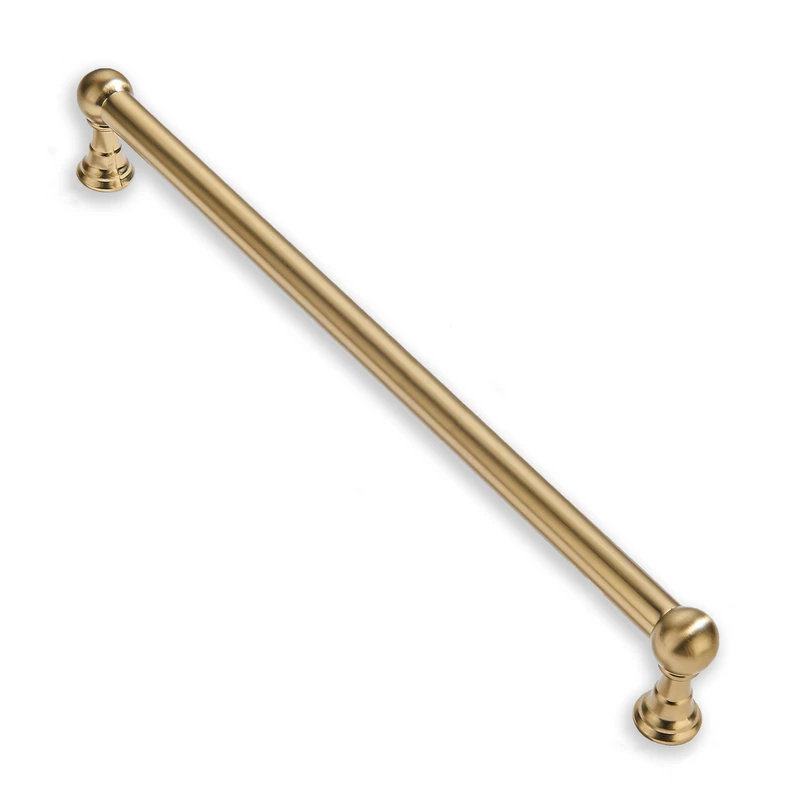 CABDM 1 Pack Appliance Pull 18 Inch Solid Kitchen Cabinet Handles Brushed Brass Cabinet Pulls Gold Drawer Pulls Cabinet Hardware Kitchen Handles for Cabinets Cupboard Handles