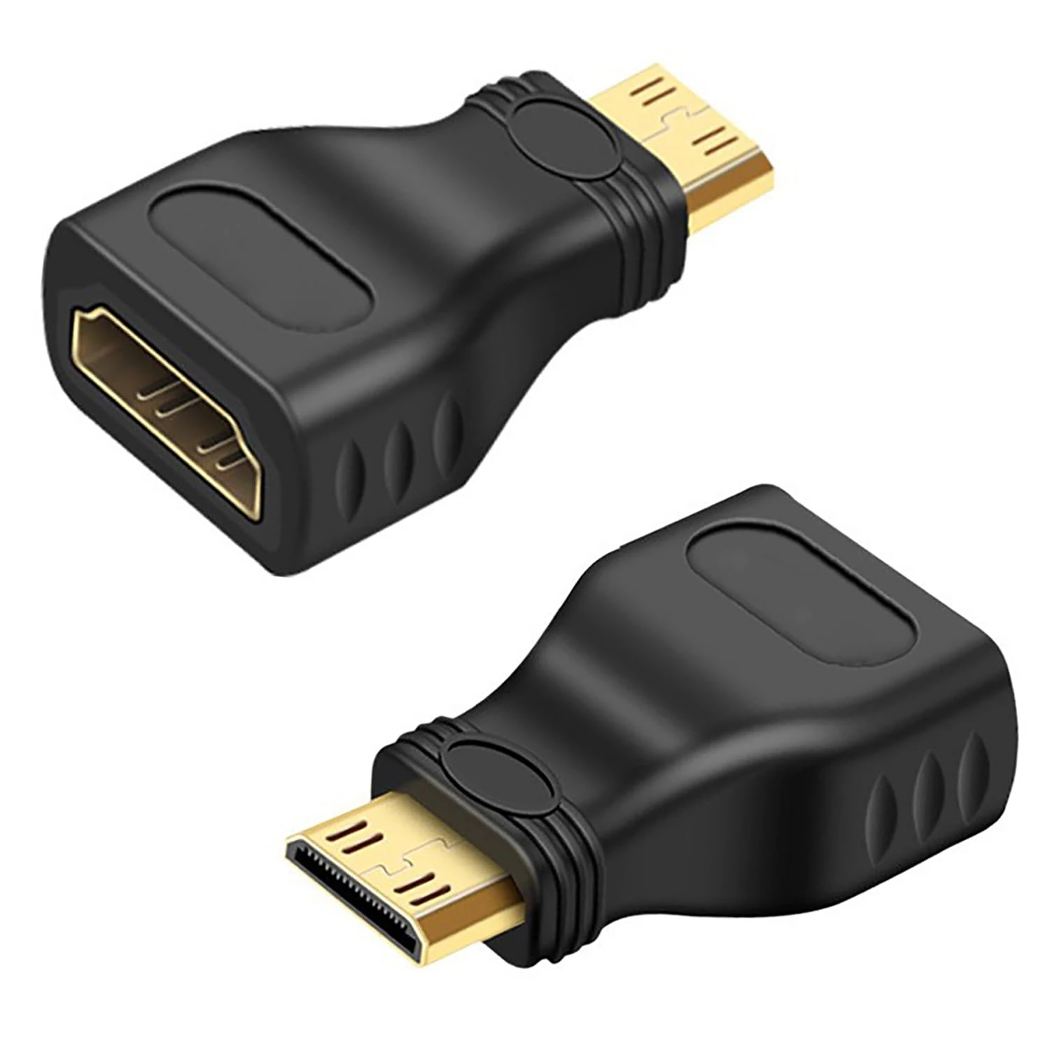 EUZUXU 2PCS Mini Hdmi to Hdmi Adapter, Mini HDMI Adapter, Hdmi Male to Female Adapter 1080p, for Laptop, HDTV, PC, Monitor, PS, Xbox, DVD
