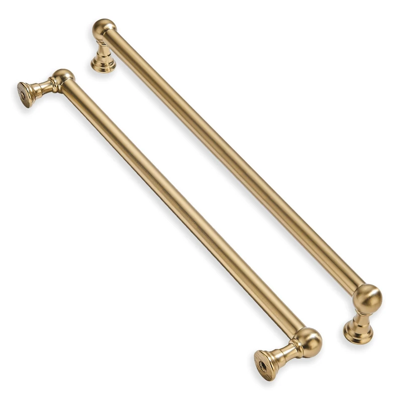 khtumeware 1 Pack Appliance Handle Pull 18 Inch Hole Center Brushed Brass Cabinet Pulls Heavy Duty Solid Satin Gold Cabinet Handles for cabinets Dressers Kitchens Handles Bathroom cabinets