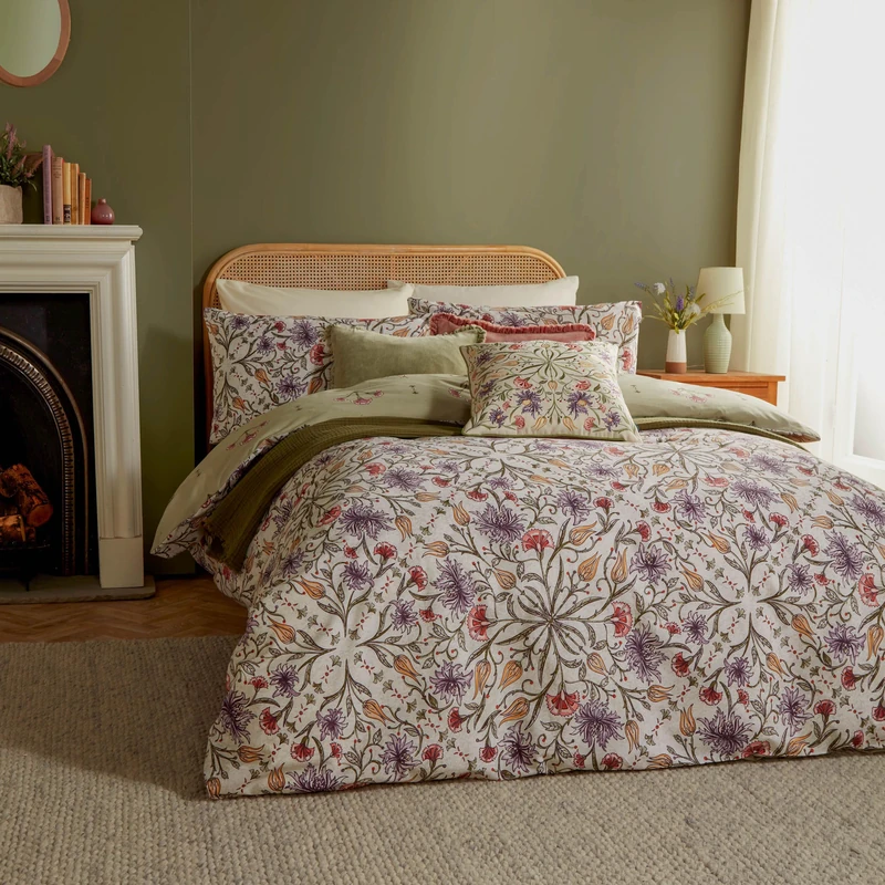 furn. Wylder Nature Tilda Floral Cotton Rich Duvet Cover Set