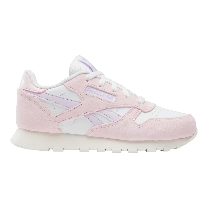 Reebok Classic Leather Trainers, FTWRWHITE/FROSTEDBERRY/Chalk, 34 EU, Ftwrwhite Frostedberry Chalk, 1.5 UK