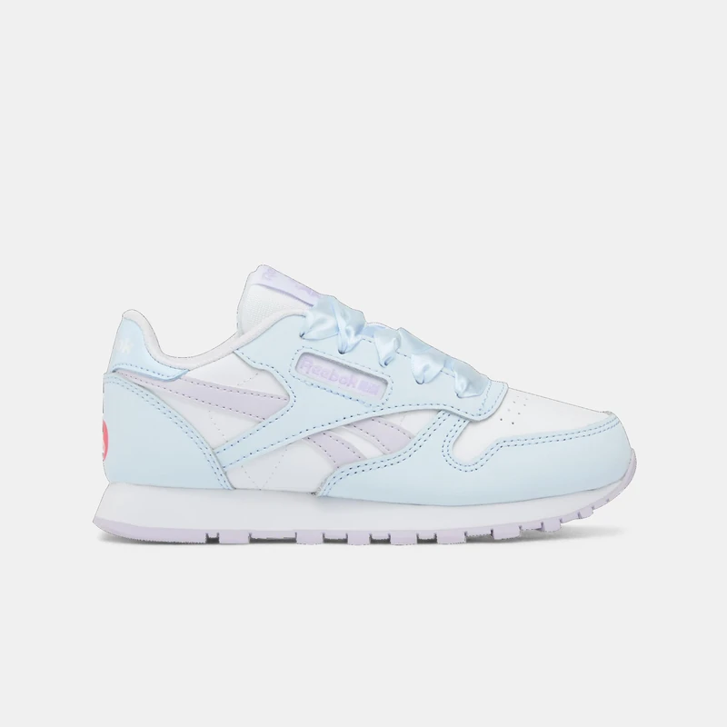 Reebok Classic Leather Trainers, FTWRWHITE/GLASSBLUE/DIGITALGLEAM, 33 EU, Ftwrwhite Glassblue Digitalgleam, 1 UK - Image 1