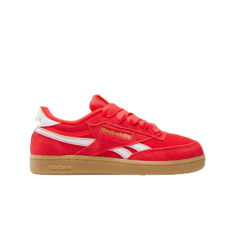Reebok Unisex Children's Club C Revenge Trainers, Energyred Ftwrwhite Goldmet, 32.5 EU