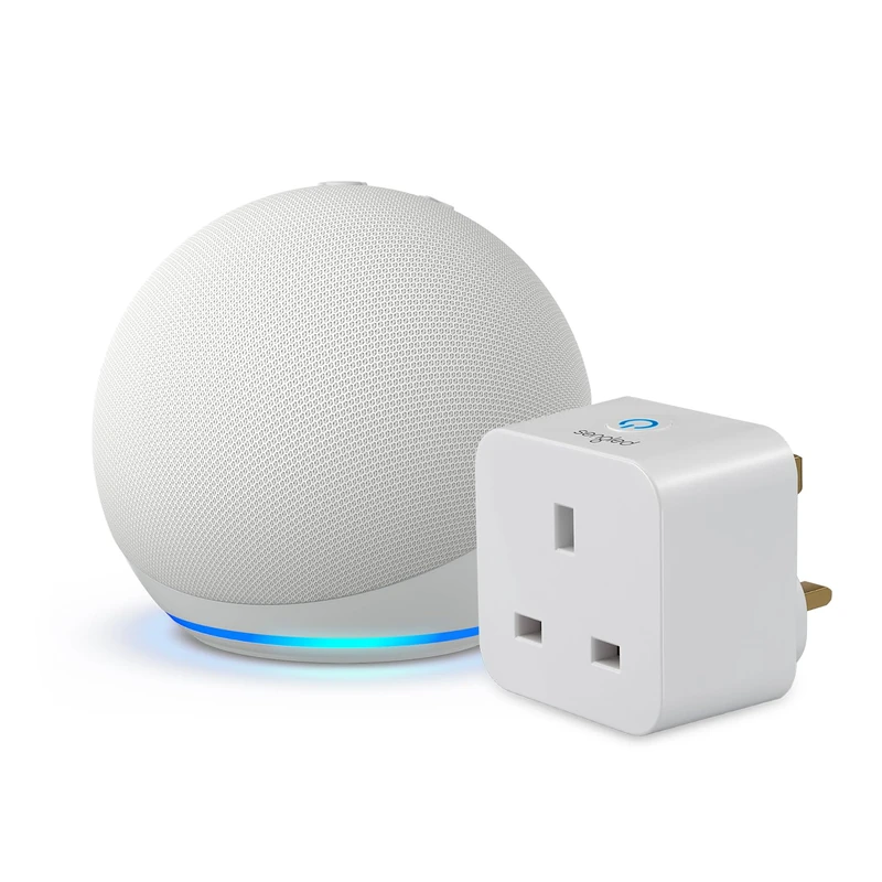 Echo Dot (5th generation) | Glacier White + Sengled Smart Plug, Works with Alexa - Smart Home Starter Kit, with Alexa+ Early Access