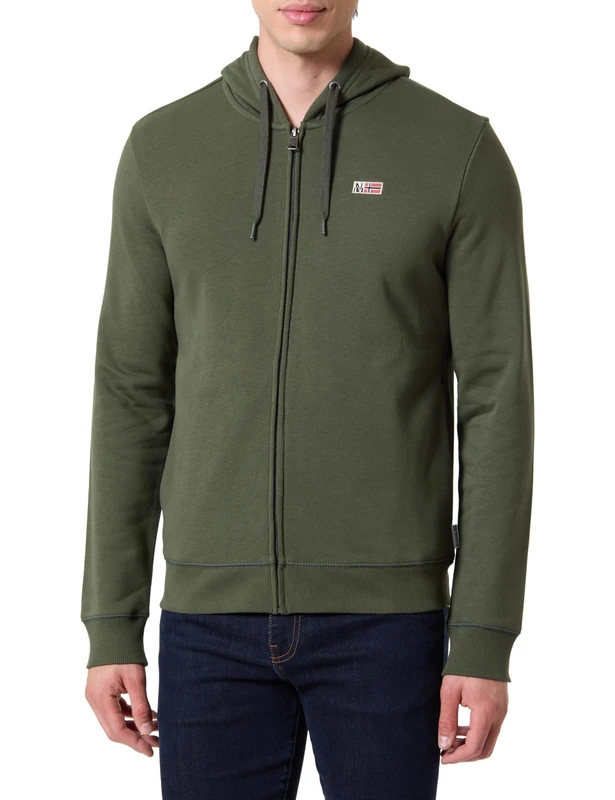 Napapijri Buri Full Zip Hoodie Dark Green