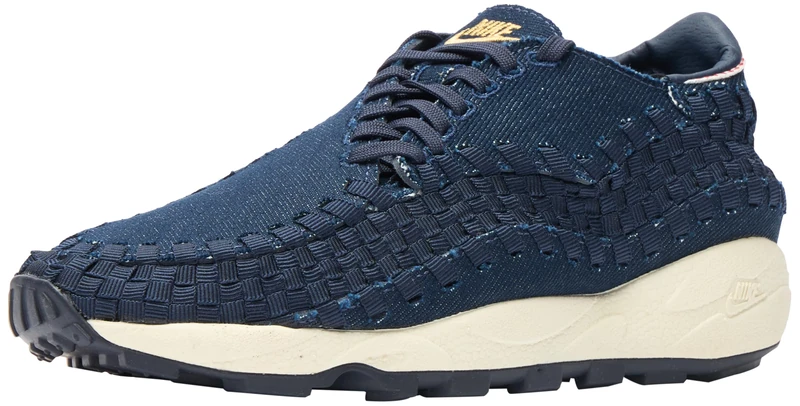 Nike HF1759-400 Air Footscape Woven Men Denim/Wheat Gold-Obsidian-Coconut Milk UK 4