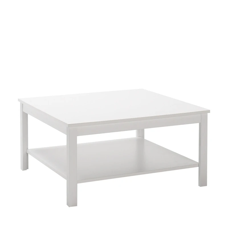 Hanah Home Stylish White Coffee Table, 103 x 60 x 40 cm, 100% Melamine Coated Particle Board, 16 mm Thickness, Perfect for Modern Living Rooms & Spaces