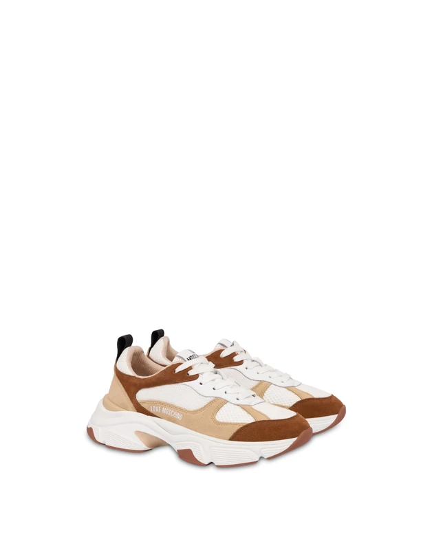 Love Moschino JA15246G1NIQF10B, Women's Sneakers, White/Black, EU 36 - UK 3, White Black, 4 UK