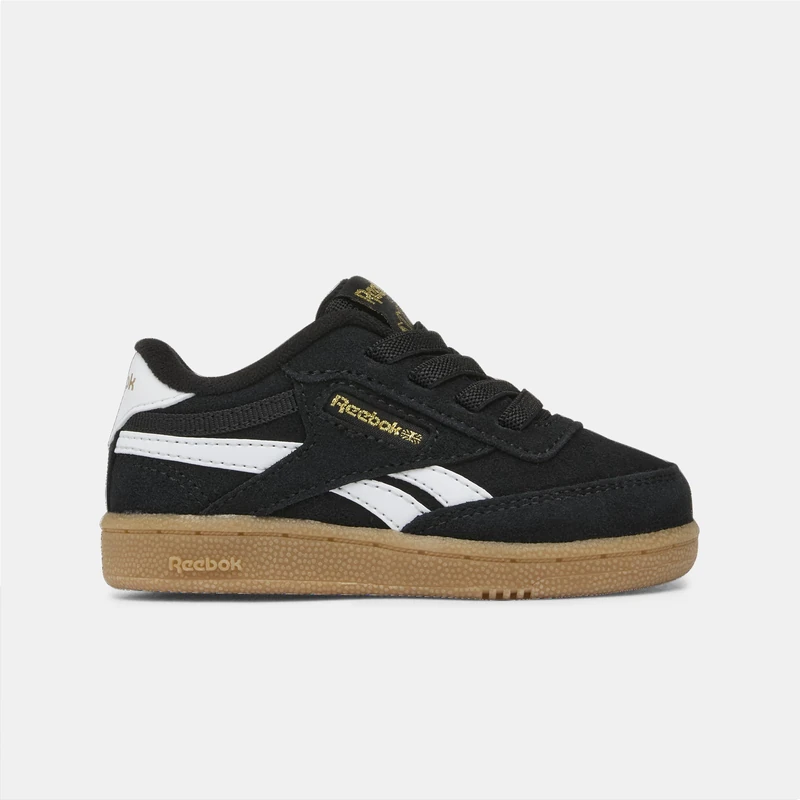 Reebok Unisex Children's Club C Revenge Trainers, Black White Gold, 8.5 UK