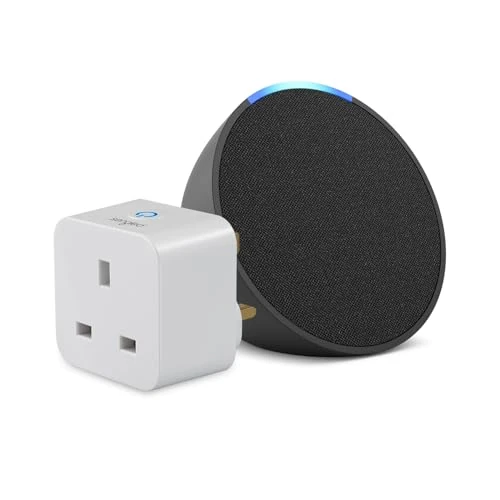 Echo Pop | Charcoal + Sengled Smart Plug, Works with Alexa - Smart Home Starter Kit, with Alexa+ Early Access