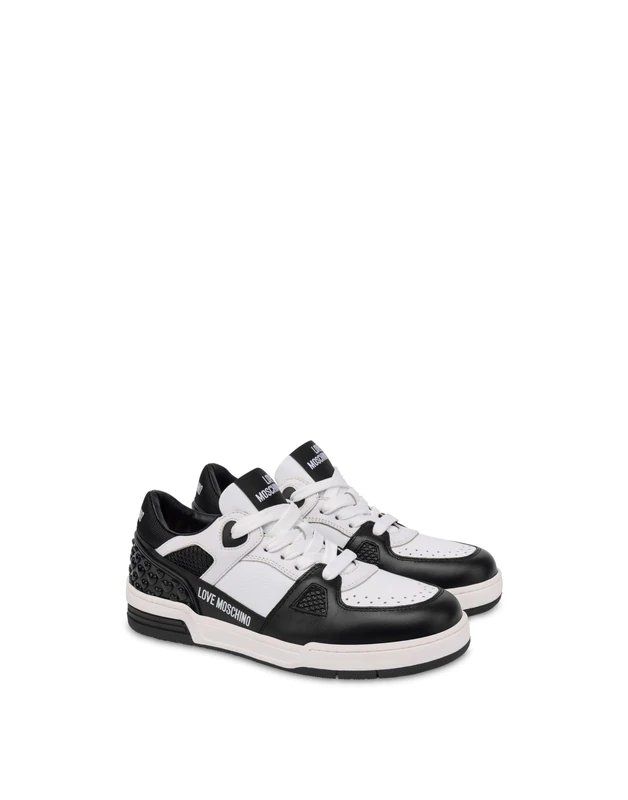 Love Moschino JA15084G1NIKB10B, Women's Sneakers, White/Black, EU 36 - UK 3, White Black, 4 UK