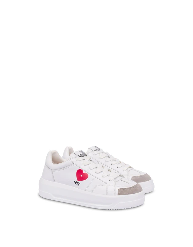 Love Moschino JA15205G1NIAJ10A, Women's Sneakers, White/Black, EU 36 - UK 3, White Black, 4 UK
