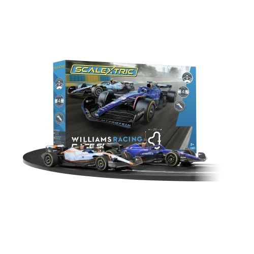 Scalextric C1450P 1:32 Williams Racing Race Set 484 cm - 4.8 m Track Length with 2 Hand Regulators Race Track Set Slotcar Formula 1