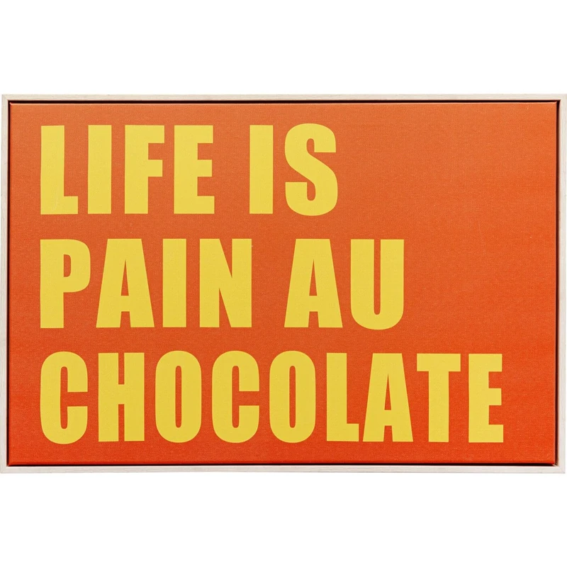 KARE Design Framed Picture Pain Au Chocolate, Orange/Yellow, Rectangular, Picture Print, Abstract Wall Art, Pop Art, Modern Design, Wall Picture for Living Room, Bedroom, 40x60 cm (HxW)
