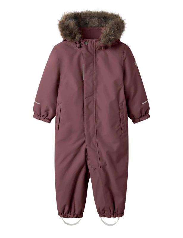 NAME IT Unisex Children's Nmnsnow10 Suit Solid Fo Noos Nmnsnow10 Suit Solid Fo Noos (Pack of 1), Rose brown., 80