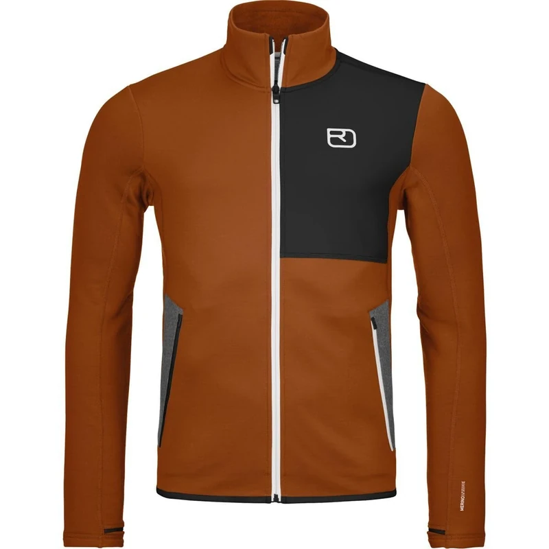 ORTOVOX FLEECE JACKET M, 86987, bristle brown, M