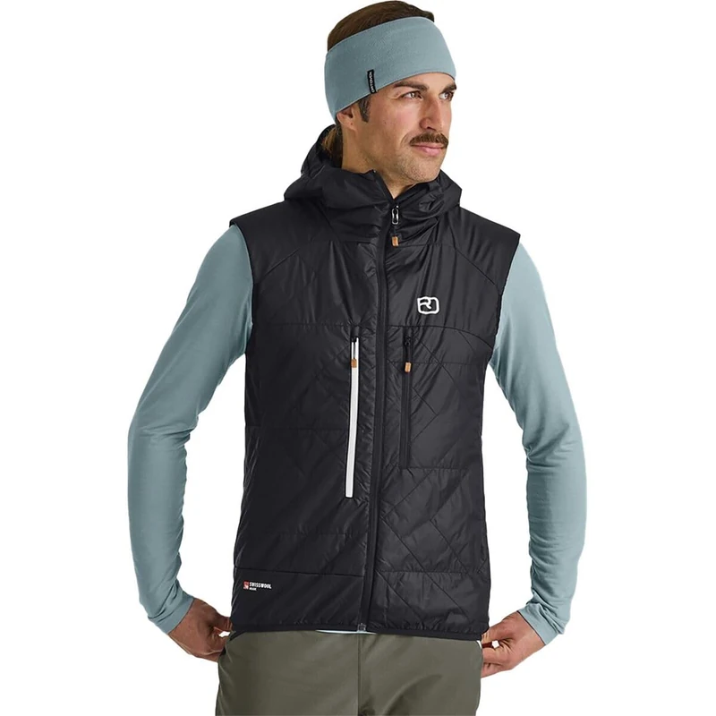 ORTOVOX SWISSWOOL PIZ BOÈ VEST M, 61531, black raven, M