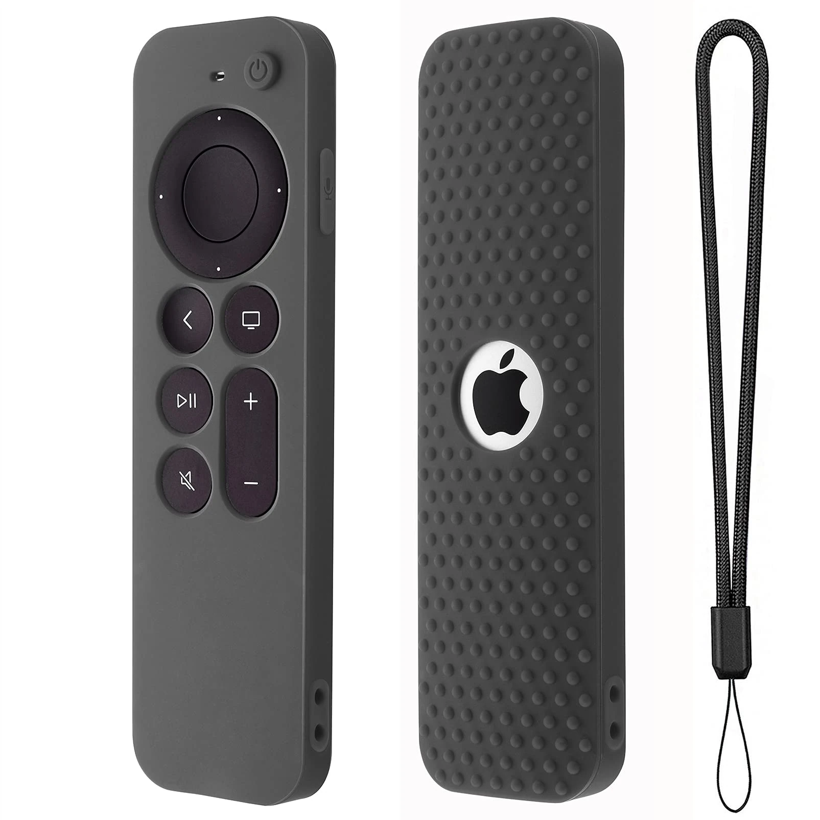 Silicone Case for Apple TV Siri Remote 3rd Gen Protective Cover Compatible with Apple TV 4K 2nd Gen 2021 (Dark Grey)