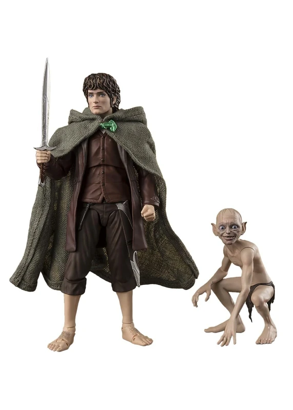TAMASHII NATIONS Frodo Baggins & Gollum Figures 12 & 5cm The Lord of The Rings: The Fellowship of The Ring