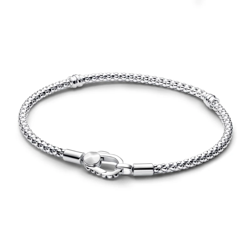 PANDORA Moments 593680C01-16 Sterling Silver Stud Bracelet 16 cm 16 cm Sterling Silver No Gemstone, 16 cm, Sterling Silver, No Gemstone