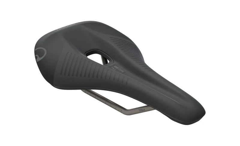 Ergon SRS Comp Road Mens Bicycle Saddle, Nylon Shell and TiNox XP Rails, Black, Size Medium/Large