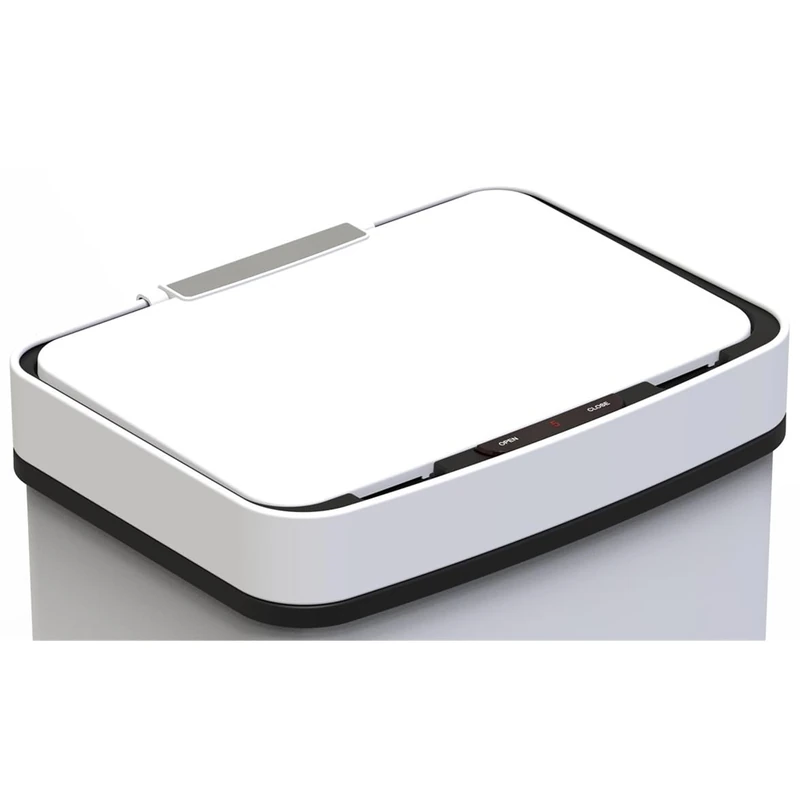 Narvik Automatic Kitchen Bin Lid - 75L - White - Image 1