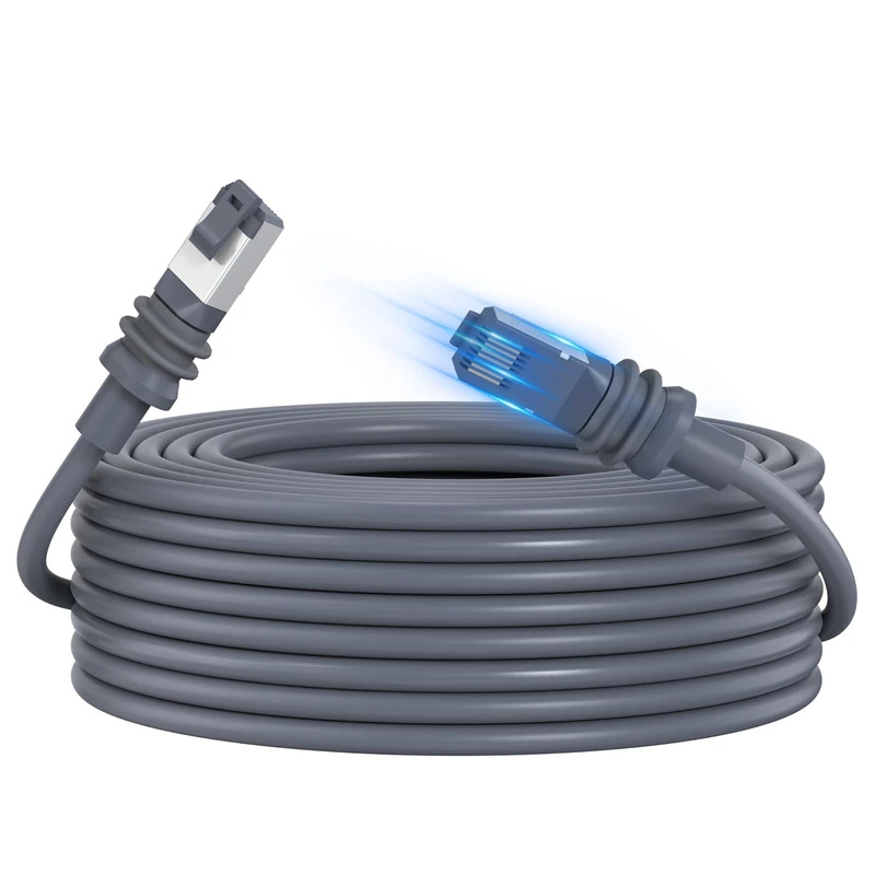 Anautin Starlink Gen 3 Cable High-Speed Weatherproof Starlink Standard Actuated Generation 3 Replacement Cord for SpaceX Star Link V3 Dish, Grey (100FT) - Image 1
