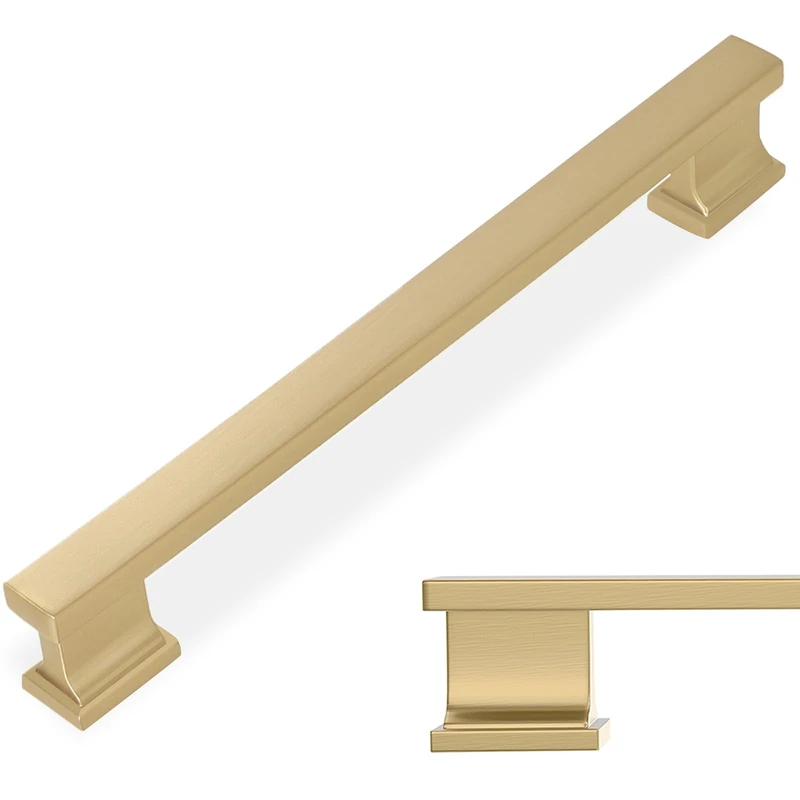 COTYKILEY 10 Pack 6-1/4 Inch(160mm) Champagne Bronze Cabinet Handles Gold Kitchen Cabinet Pulls Cabinet Door Handles Kitchen Cabinet Hardware