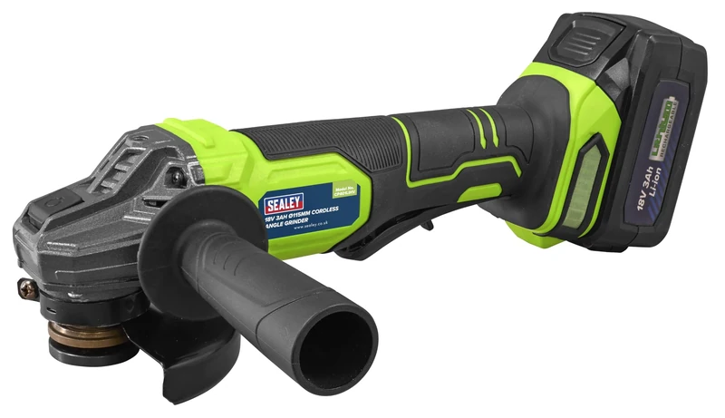 Sealey 18V 3Ah Ø115mm Cordless Angle Grinder - Green - CP401LIHV