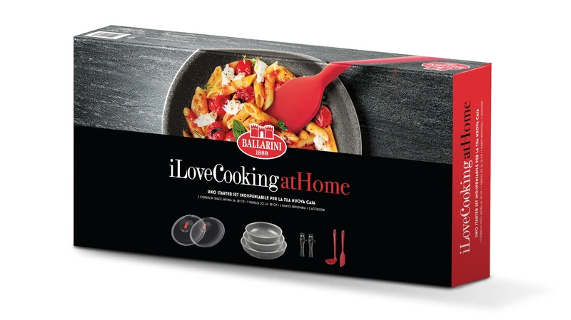 I Love Coooking at Home Ballarini 9 Piece Space Saving Gift Set