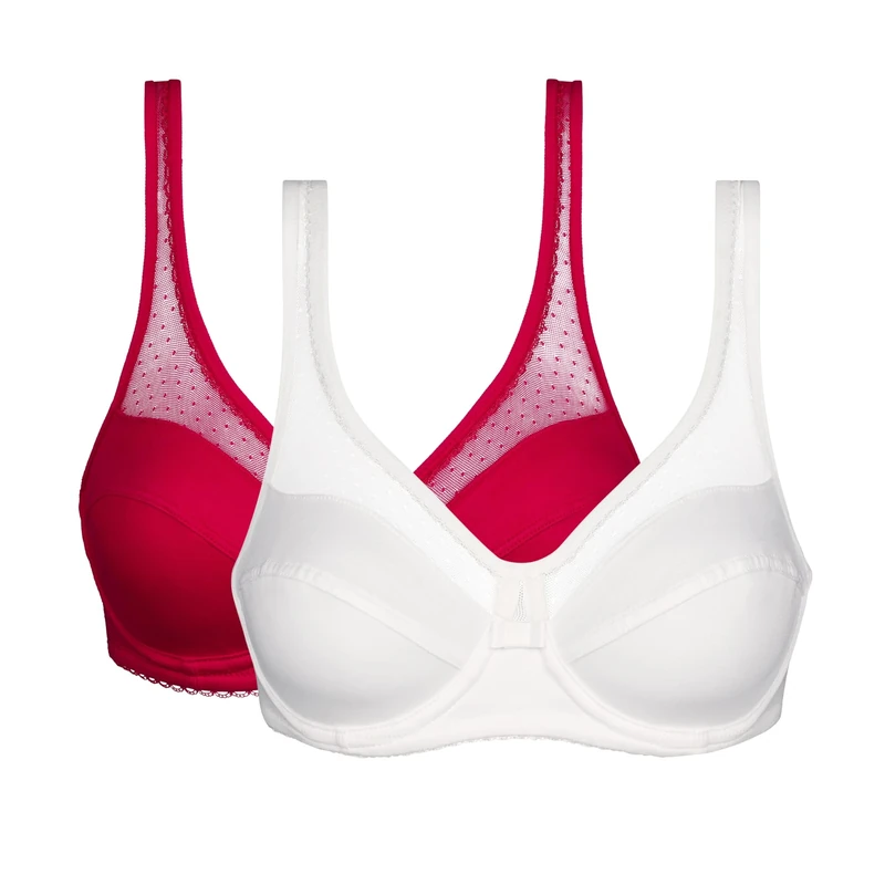 Dim Generous Underwired Women's Bra Comfortable Organic Cotton x2