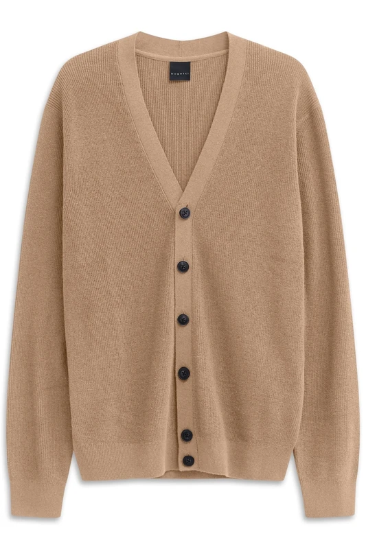 bugatti Men's Cardigan, 14-Beige, XL