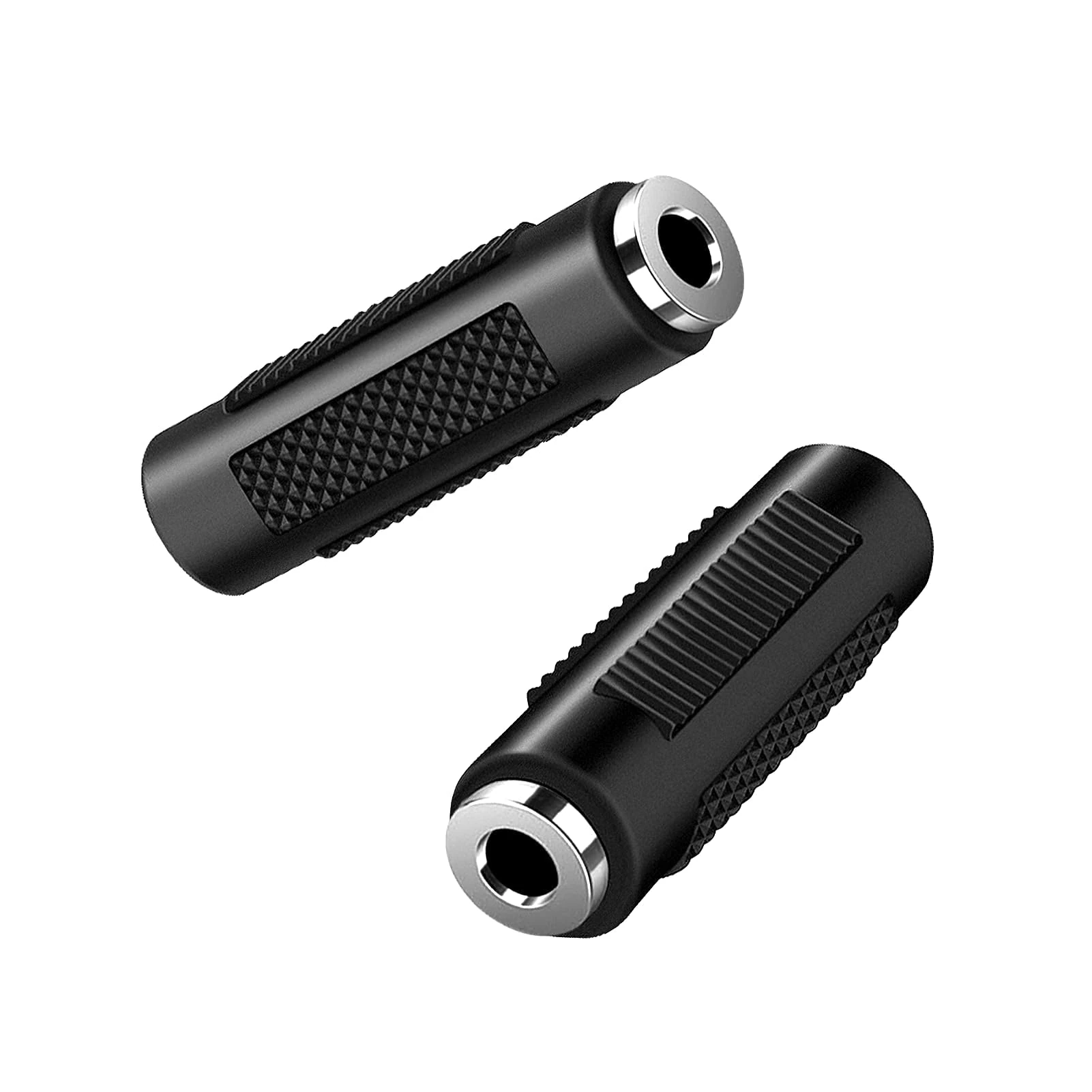 Hioip 2 Pcs 3.5mm Female to Female Coupler Small Double Female 3.5mm Jack Plug Nickel Plated Stereo Audio Adapter Headphone Connector Aux Cord Adapter for Speaker Bluetooth Receiver Extending Cable