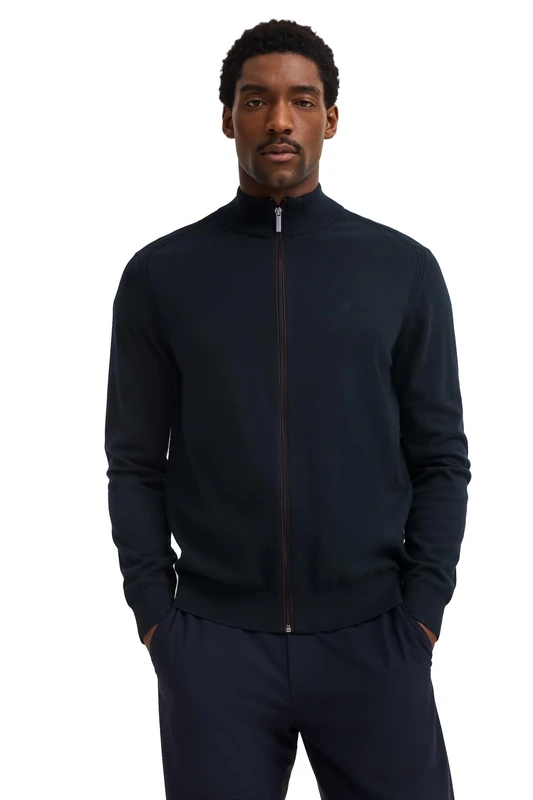 bugatti Men's Cardigan, 390-navy, L