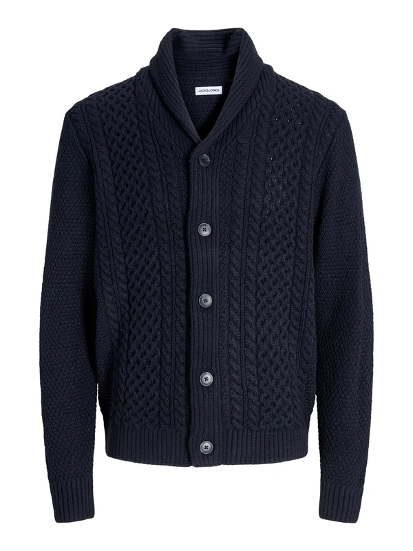 JACK & JONES Jjpaul Knit Shawl Cardigan, Sky Captain, M - Image 1