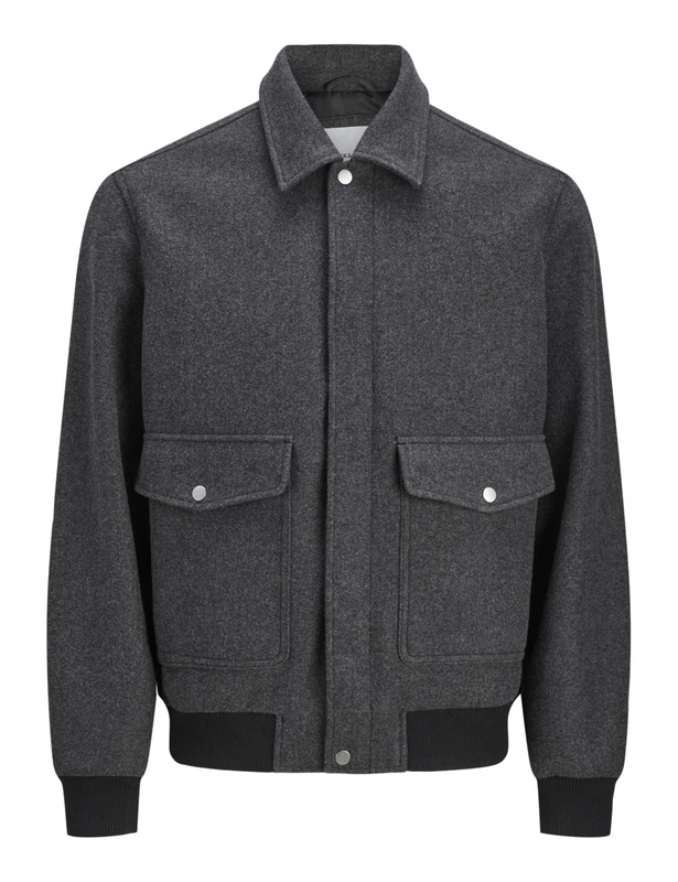 JACK & JONES Men's Jjshane Short Bomber, Black, L, Black, L