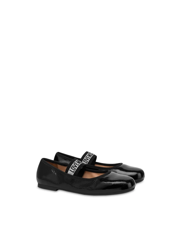 Love Moschino Women's Ja11071g1nii0000 Ballet Flat, Black, 3.5 UK