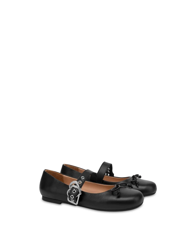 Love Moschino Ja11091g1nie000a, Women's Ballet Flats, Black, 8 UK