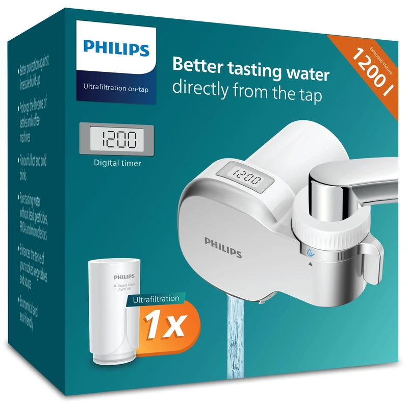 Philips Water Ontap filter AWP3756P1/10 ULTRAFILTRATION with DIGITAL DISPLAY, 1200 L filtration capacity