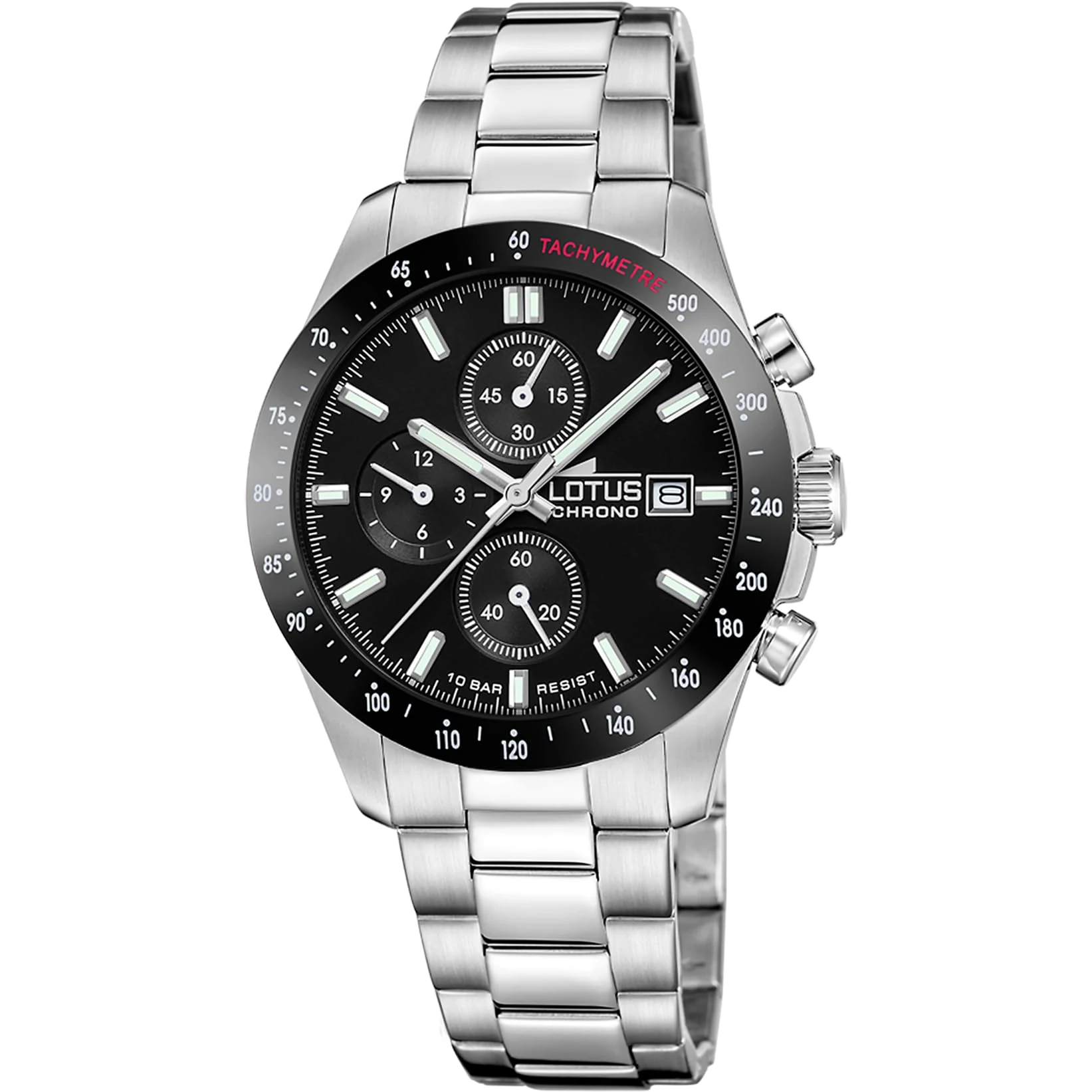 Lotus Mens Stainless Steel Chronograph Watch with Steel Bracelet 18994/8